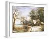 Meeting on the Bridge, Winter-William Stone-Framed Giclee Print