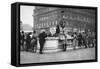 Meeting Place at the Entrance to a Metro Station, Paris, 1931-Ernest Flammarion-Framed Stretched Canvas