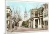 Meeting Street, St. Michael's Church, Charleston, South Carolina-null-Mounted Art Print