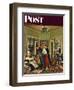 "Meeting the Date," Saturday Evening Post Cover, February 5, 1949-John Falter-Framed Giclee Print