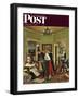 "Meeting the Date," Saturday Evening Post Cover, February 5, 1949-John Falter-Framed Giclee Print