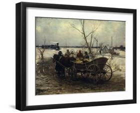 Meeting the Train-Alfred von Wierusz-Kowalski-Framed Giclee Print