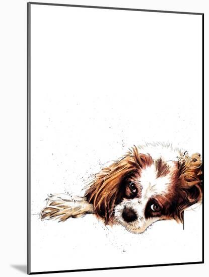 Meg the Spaniel on White, 2020, (Pen and Ink)-Mike Davis-Mounted Giclee Print