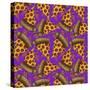 Mega Pizza Party Pattern-Lauren Ramer-Stretched Canvas