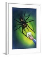 Mega-Spider at Home, Artwork by Lee Gibbons-null-Framed Giclee Print