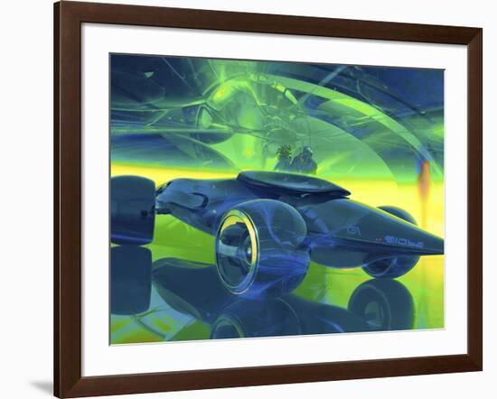 Megafuture Globa Spear XXVIII-Fernando Palma-Framed Giclee Print