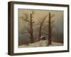 Megalithic Grave in the Snow-Caspar David Friedrich-Framed Giclee Print