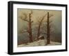 Megalithic Grave in the Snow-Caspar David Friedrich-Framed Giclee Print