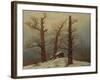 Megalithic Grave in the Snow-Caspar David Friedrich-Framed Giclee Print