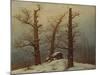 Megalithic Grave in the Snow-Caspar David Friedrich-Mounted Giclee Print