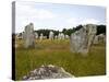 Megalithic Stones Alignments De Kremario, Carnac, Morbihan, Brittany, France, Europe-Levy Yadid-Stretched Canvas