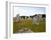 Megalithic Stones Alignments De Kremario, Carnac, Morbihan, Brittany, France, Europe-Levy Yadid-Framed Photographic Print