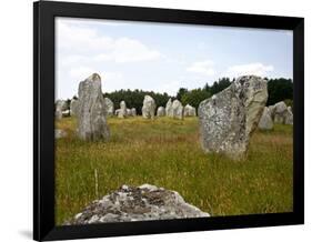 Megalithic Stones Alignments De Kremario, Carnac, Morbihan, Brittany, France, Europe-Levy Yadid-Framed Photographic Print