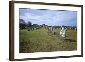 Megalithic Stones in the Menec Alignment at Carnac, Brittany, France, Europe-Rob Cousins-Framed Photographic Print