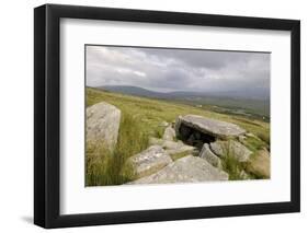 Megalithic Tomb on the Slopes of Slievemore Mountain, Achill Island, County Mayo, Connacht, Ireland-Gary Cook-Framed Photographic Print