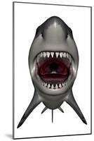 Megalodon Dinosaur with Mouth Open-Stocktrek Images-Mounted Art Print