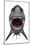 Megalodon Dinosaur with Mouth Open-Stocktrek Images-Mounted Art Print