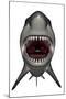 Megalodon Dinosaur with Mouth Open-Stocktrek Images-Mounted Art Print