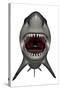 Megalodon Dinosaur with Mouth Open-Stocktrek Images-Stretched Canvas