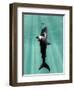 Megalodon Prehistoric Shark with Human-Christian Darkin-Framed Premium Photographic Print