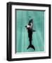 Megalodon Prehistoric Shark with Human-Christian Darkin-Framed Premium Photographic Print