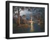 Megalong Creek Moonrise-John Bradley-Framed Giclee Print