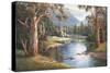 Megalong Valley Campers-John Bradley-Stretched Canvas