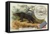 Megalosaurus and Otter-null-Framed Stretched Canvas