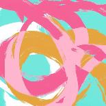 Pink Circular Strokes I-Megan Morris-Art Print