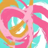 Pink Circular Strokes I-Megan Morris-Art Print