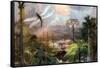 Meganeura in Upper Carboniferous Landscape-Science Source-Framed Stretched Canvas