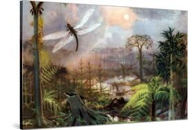 Meganeura in Upper Carboniferous Landscape-Science Source-Stretched Canvas