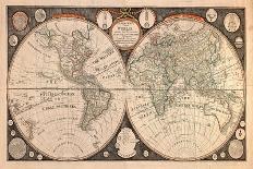High-Quality Antique Map-megastocker-Laminated Premium Giclee Print