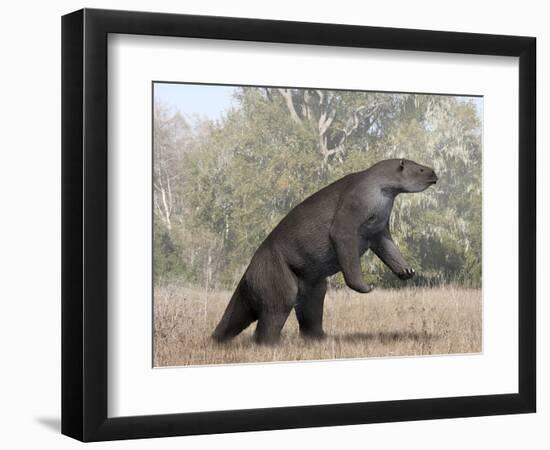 Megatherium Animal from the Pleistocene Epoch of South America-Stocktrek Images-Framed Art Print