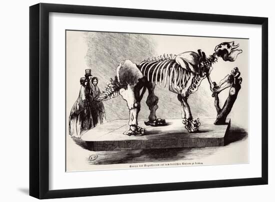 Megatherium Skeleton at the British Museum-null-Framed Premium Giclee Print