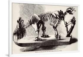 Megatherium Skeleton at the British Museum-null-Framed Giclee Print