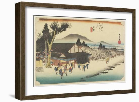 Megawa Village, Ishibe, C. 1833-Utagawa Hiroshige-Framed Giclee Print