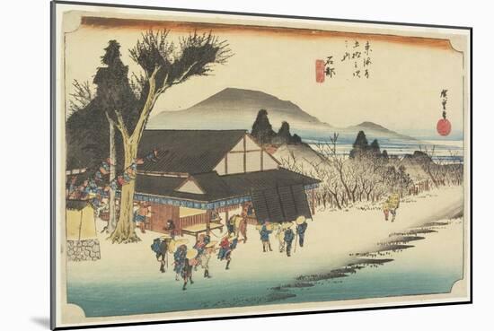 Megawa Village, Ishibe, C. 1833-Utagawa Hiroshige-Mounted Giclee Print