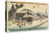 Megawa Village, Ishibe, C. 1833-Utagawa Hiroshige-Stretched Canvas