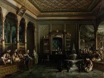 Coffee House in Tophane, Second Half of the 19th C-Megerdich Jivanian-Stretched Canvas