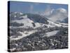Megeve Village in Winter, Megeve, Haute Savoie, French Alps, France, Europe-null-Stretched Canvas