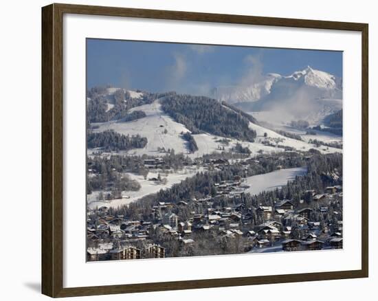 Megeve Village in Winter, Megeve, Haute Savoie, French Alps, France, Europe-null-Framed Photographic Print