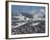 Megeve Village in Winter, Megeve, Haute Savoie, French Alps, France, Europe-null-Framed Photographic Print