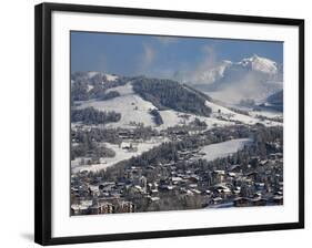 Megeve Village in Winter, Megeve, Haute Savoie, French Alps, France, Europe-null-Framed Photographic Print