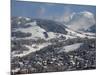Megeve Village in Winter, Megeve, Haute Savoie, French Alps, France, Europe-null-Mounted Photographic Print