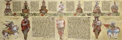 'Megillah-Psalms 114, 137, 1, 23, 17 and 48, in Hebrew, 1804' Giclee ...