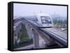 Meglev Train Prepares to Depart Airport Train Station, Shanghai, China-Paul Souders-Framed Stretched Canvas