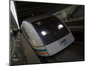 Meglev Train Prepares to Depart Airport Train Station, Shanghai, China-Paul Souders-Mounted Photographic Print