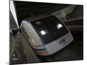 Meglev Train Prepares to Depart Airport Train Station, Shanghai, China-Paul Souders-Mounted Photographic Print