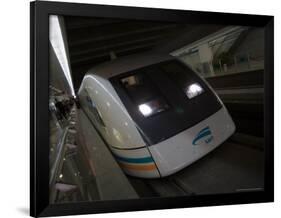 Meglev Train Prepares to Depart Airport Train Station, Shanghai, China-Paul Souders-Framed Photographic Print